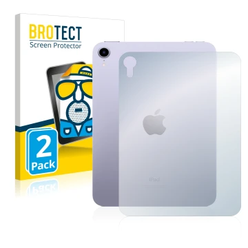 Front side of a product packaging with the brand logo BROTECT. Next to it is the device Apple iPad Mini 6 WiFi 2021 (6. Gen, B