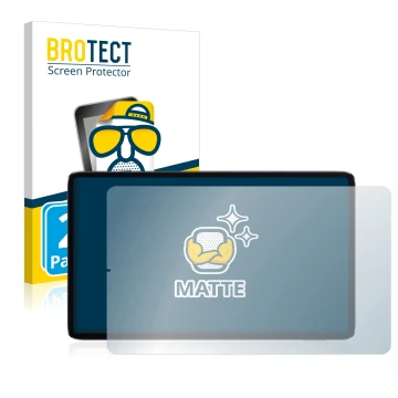 Front side of a product packaging with the brand logo BROTECT. Next to it is the device Xiaomi Mi Pad 5 (Landscape) shown with