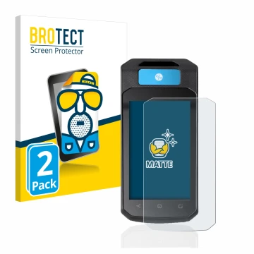 Front side of a product packaging with the brand logo BROTECT. Next to it is the device Accu-Chek Insight mit DBLG1 shown with