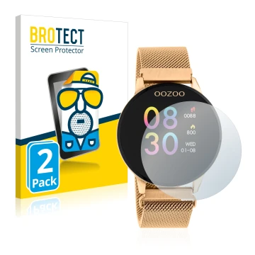 Front side of a product packaging with the brand logo BROTECT. Next to it is the device Oozoo Q00117 shown with the correspond