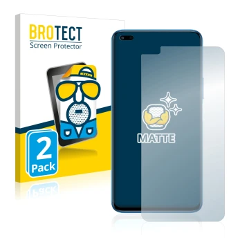 Front side of a product packaging with the brand logo BROTECT. Next to it is the device Honor 50 Lite shown with the correspon