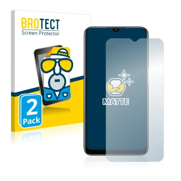 Front side of a product packaging with the brand logo BROTECT. Next to it is the device Oppo A54s shown with the corresponding