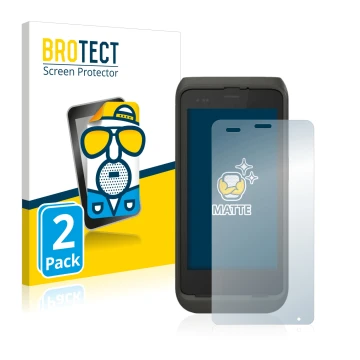 Front side of a product packaging with the brand logo BROTECT. Next to it is the device Honeywell CT45 shown with the correspo