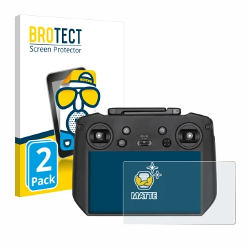 Front side of a product packaging with the brand logo BROTECT. Next to it is the device DJI RC Pro shown with the correspondin