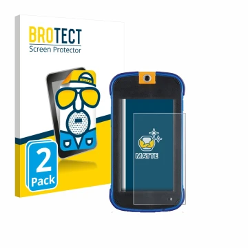Front side of a product packaging with the brand logo BROTECT. Next to it is the device Vtech Kidicom Max 3.0 shown with the c