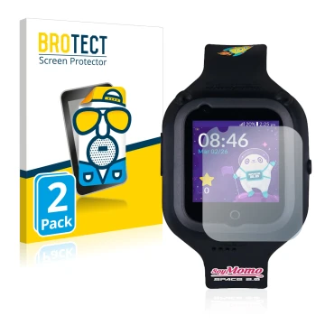 Front side of a product packaging with the brand logo BROTECT. Next to it is the device SoyMomo Space 2.0 shown with the corre