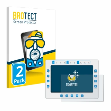 Front side of a product packaging with the brand logo BROTECT. Next to it is the device Megasat HD7 Combo shown with the corre