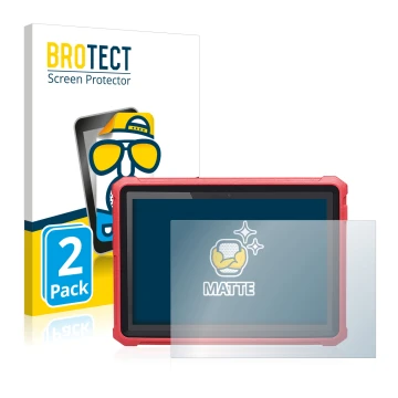 Front side of a product packaging with the brand logo BROTECT. Next to it is the device Launch X-431 Pro 5 shown with the corr