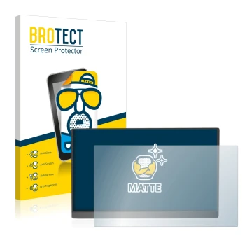 Front side of a product packaging with the brand logo BROTECT. Next to it is the device Arzopa 15.6