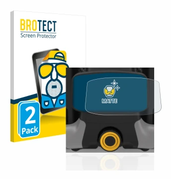 Front side of a product packaging with the brand logo BROTECT. Next to it is the device PowaKaddy CT8 shown with the correspon