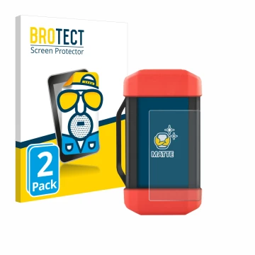 Front side of a product packaging with the brand logo BROTECT. Next to it is the device Launch SRDs SmartLink shown with the c