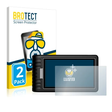 Front side of a product packaging with the brand logo BROTECT. Next to it is the device Topdon ArtiDiag 800 BT shown with the 