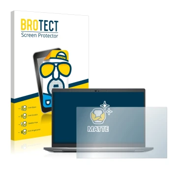 Front side of a product packaging with the brand logo BROTECT. Next to it is the device Dell Precision 3570 shown with the cor