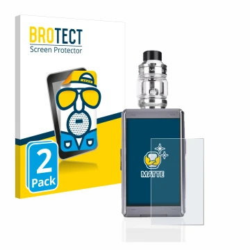 Front side of a product packaging with the brand logo BROTECT. Next to it is the device GeekVape T200 shown with the correspon