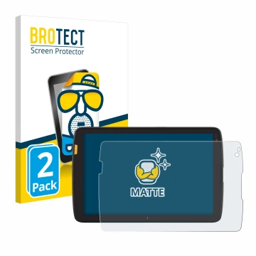 Front side of a product packaging with the brand logo BROTECT. Next to it is the device Zebra ET45 8