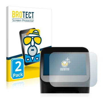 Front side of a product packaging with the brand logo BROTECT. Next to it is the device Shaper Origin Gen1 shown with the corr