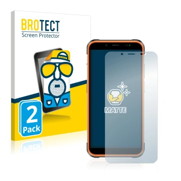Front side of a product packaging with the brand logo BROTECT. Next to it is the device Ulefone Power Armor 16 Pro shown with 