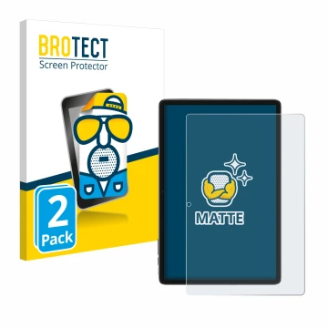 Front side of a product packaging with the brand logo BROTECT. Next to it is the device Blackview Tab 7 WiFi shown with the co