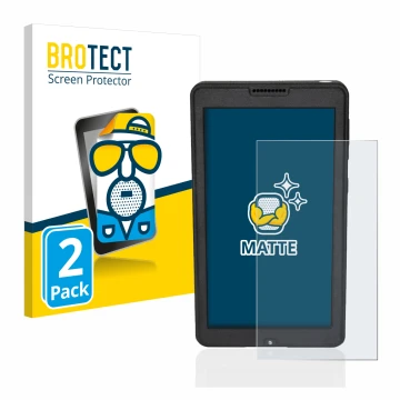 Front side of a product packaging with the brand logo BROTECT. Next to it is the device Naviter Oudie N 5.5