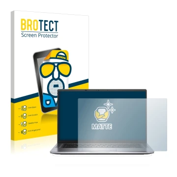 Front side of a product packaging with the brand logo BROTECT. Next to it is the device Dell Latitude 9520 2-in-1 shown with t