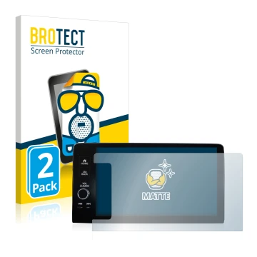 Front side of a product packaging with the brand logo BROTECT. Next to it is the device Honda HR-V 2022 Navigationssystem righ