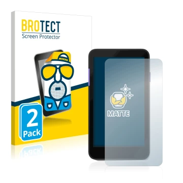 Front side of a product packaging with the brand logo BROTECT. Next to it is the device Zettle Terminal (by Paypal) shown with