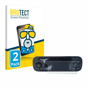 Front side of a product packaging with the brand logo BROTECT. Next to it is the device Fiat Panda 2019 shown with the corresp