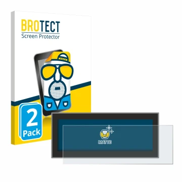 Front side of a product packaging with the brand logo BROTECT. Next to it is the device Opel Astra L 2022 Navigationssystem sh