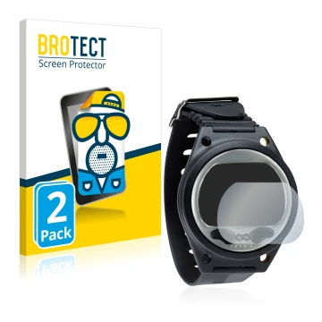 Front side of a product packaging with the brand logo BROTECT. Next to it is the device SCUBAPRO Aladin Sport (Matrix) shown w