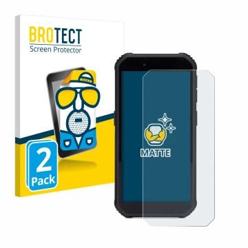 Front side of a product packaging with the brand logo BROTECT. Next to it is the device SkyCaddie SX550 shown with the corresp