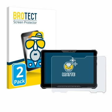 Front side of a product packaging with the brand logo BROTECT. Next to it is the device Dell Latitude 7230 Rugged Extreme show
