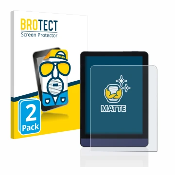 Front side of a product packaging with the brand logo BROTECT. Next to it is the device Meebook M6 6