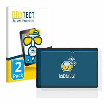 Front side of a product packaging with the brand logo BROTECT. Next to it is the device Jumper EZpad M11 shown with the corres
