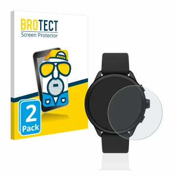 Front side of a product packaging with the brand logo BROTECT. Next to it is the device Fossil Smartwatch Wellness (Gen 6) Hyb