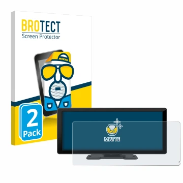 Front side of a product packaging with the brand logo BROTECT. Next to it is the device Carpuride W103 10.3