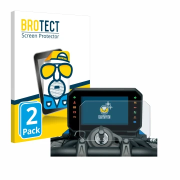 Front side of a product packaging with the brand logo BROTECT. Next to it is the device Suzuki GSX-8S 2023 shown with the corr
