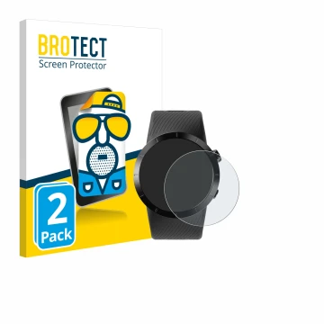 Front side of a product packaging with the brand logo BROTECT. Next to it is the device Shot Scope X5 shown with the correspon
