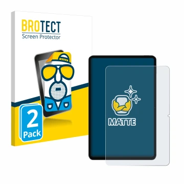 Front side of a product packaging with the brand logo BROTECT. Next to it is the device Xiaomi Pad 6 shown with the correspond