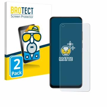 Front side of a product packaging with the brand logo BROTECT. Next to it is the device Oppo A78 4G shown with the correspondi