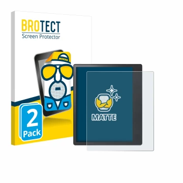 Front side of a product packaging with the brand logo BROTECT. Next to it is the device Kobo Elipsa 2E shown with the correspo