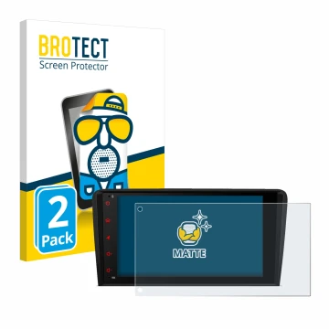 Front side of a product packaging with the brand logo BROTECT. Next to it is the device Xtrons PSA80A3AL shown with the corres