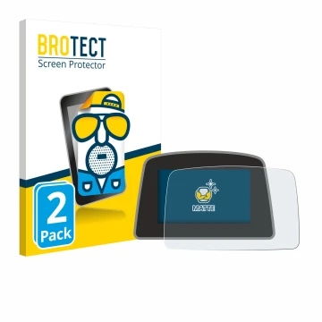 Front side of a product packaging with the brand logo BROTECT. Next to it is the device PowaKaddy C2i shown with the correspon