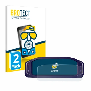 Front side of a product packaging with the brand logo BROTECT. Next to it is the device Volkswagen Passat B8 Digital Cockpit 1