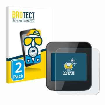 Front side of a product packaging with the brand logo BROTECT. Next to it is the device Cycplus GPS G1 shown with the correspo