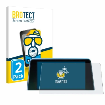 Front side of a product packaging with the brand logo BROTECT. Next to it is the device Peugeot 3008 2016 - 2020 shown with th