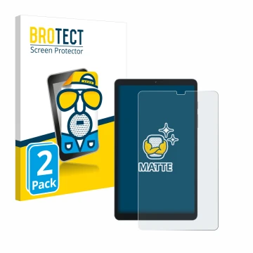 Front side of a product packaging with the brand logo BROTECT. Next to it is the device Blackview Tab 60 8.68