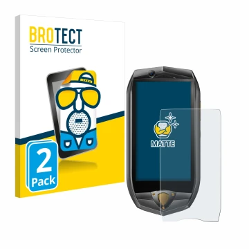 Front side of a product packaging with the brand logo BROTECT. Next to it is the device Oukitel K16 shown with the correspondi