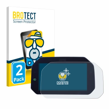 Front side of a product packaging with the brand logo BROTECT. Next to it is the device BMW R 1300 GS TFT 6.5