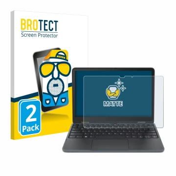 Front side of a product packaging with the brand logo BROTECT. Next to it is the device Lenovo 300w Yoga 11