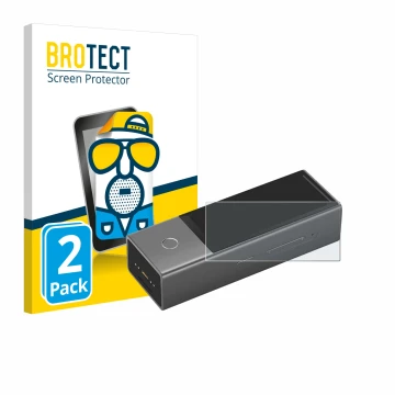 Front side of a product packaging with the brand logo BROTECT. Next to it is the device Timekettle X1 shown with the correspon